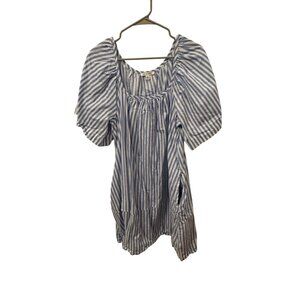 Free Assembly blue and white stripped dress size large